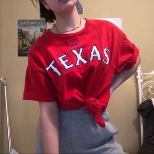 Over sized Texas Rangers Kinsler number 5 tee